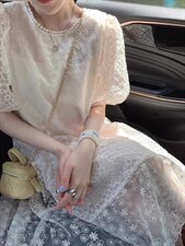 夏季新款仙女范欧根纱连衣裙，女装连衣裙，L·H·X