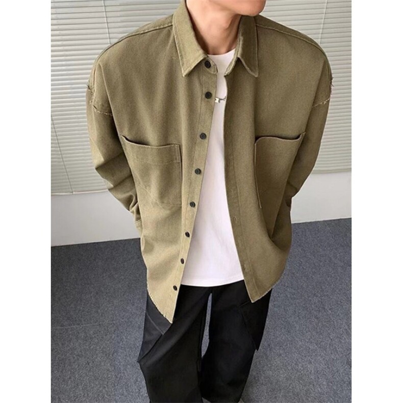 复古流苏牛仔外套男2025春秋宽松高街痞帅设计感工装夹克J446,男装工装外套,星座1116A（原606A-3）