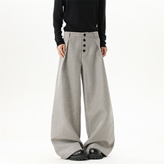 【现货】XZ1218XK020特价P98千鸟格打褶排扣老钱风休闲裤西裤，男装西裤，星座1218（原611-3）