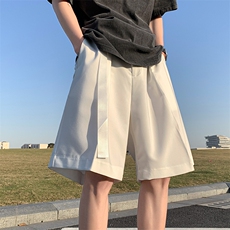 8XL-M超大码冰丝短裤男ins潮流纯色西装裤五分裤DK1505P40控58，男装休闲裤，电商D206-1