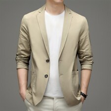 2023秋季新款爸爸西装外套男中老年商务休闲西服MNSA219910-P200图片
