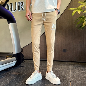 2025夏季新款男士修身小脚休闲裤百搭九分裤社会小伙潮901K331P45图片