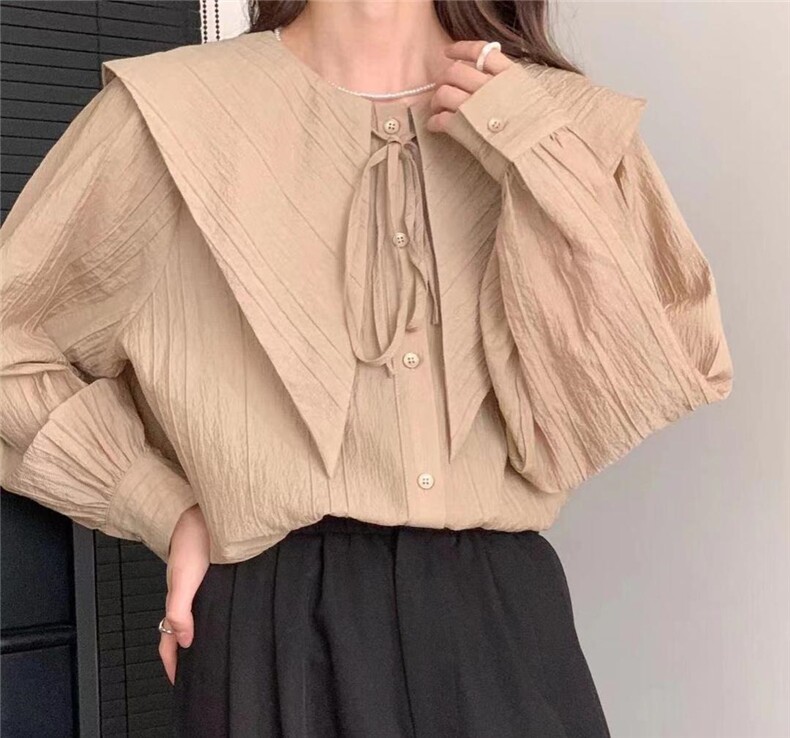 【秋款新品】个性设计少女领小衫，其它，TWO LAPS