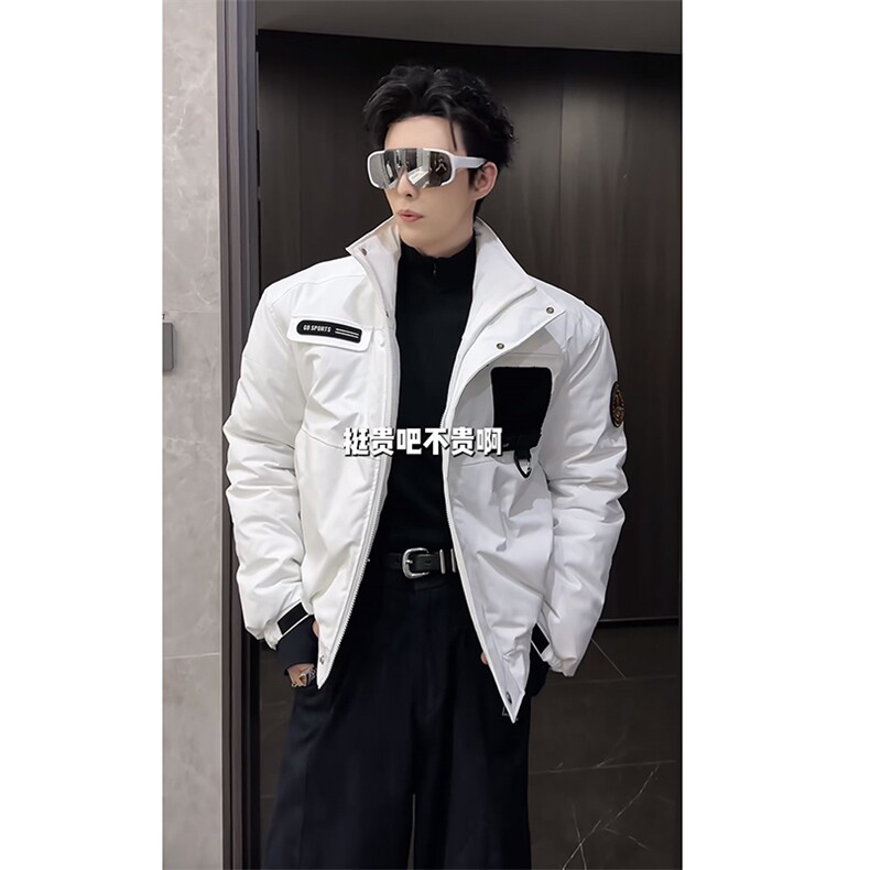 抖音冬季新款工装骑兵服拉链立领棉服男潮M218-P128(网图）,男装棉衣,电商B267