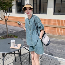 新款现货主推薄款牛仔套装9859-P135-K188，女装套装/套裙，2C129