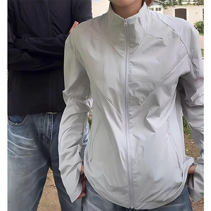春夏款高品质冰感速干防晒服休闲户外运动外套透气弹力机能风夹克图片