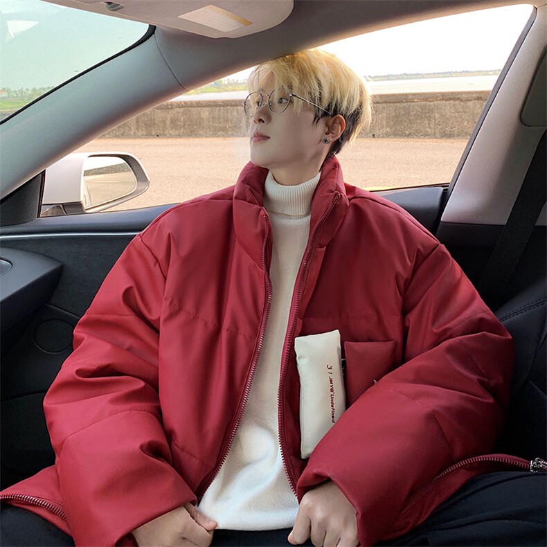 PU皮棉衣男冬季新款港风立领宽松休闲棉服学生面包服MF8603-P85，男装棉衣，星座214-3