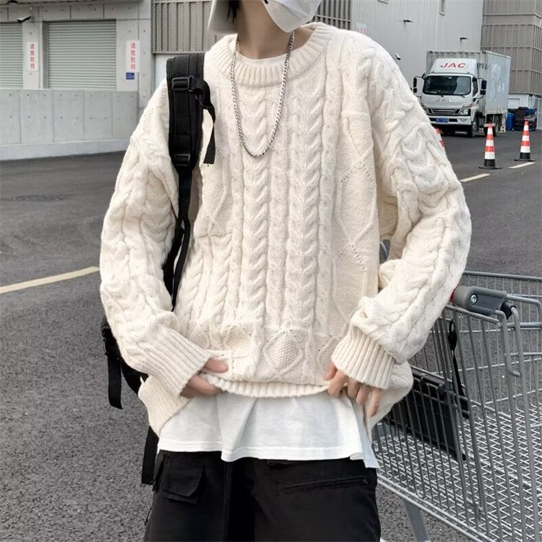 B306P50秋冬男装男生毛衣线衫时尚宽松男日系打底衫,男装T恤,星座512-6