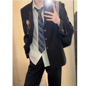 爱神丘比特dk制服西装男女春夏秋新款学院风青少年日系高校jk西服,小个子职场干练春夏穿搭图片