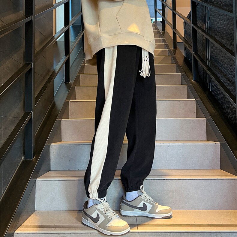 2024冬季重磅棉绒加绒加厚休闲男束脚裤313A-1-NK72-P65控78,男装休闲裤,星座808A-1