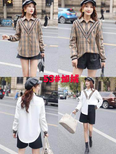 系列款加绒衬衫 百搭，女装衬衫，锦绣阁