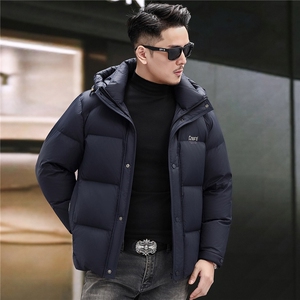2025新款冬季短款90绒子白鸭绒羽绒服外套中年男装加厚羽绒服夹克图片