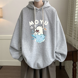 连帽卫衣男大码胖子帽衫大号运动服WY2414-P35图片