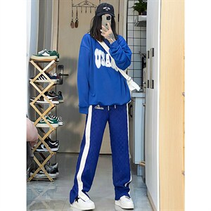 抖音品质 2023春装男女款棋盘格休闲直筒裤 B221-LK22003-P75控98图片
