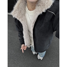 座山雕PU棉服皮外套男立领美式复古工装男装皮衣棉服2308P118，男装皮衣，星座506-1