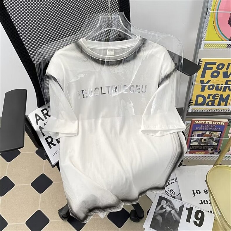 C427-P40夏季设计感宽松休闲T恤2024新款潮牌百搭圆领短袖男现货,男装T恤,星座512-6