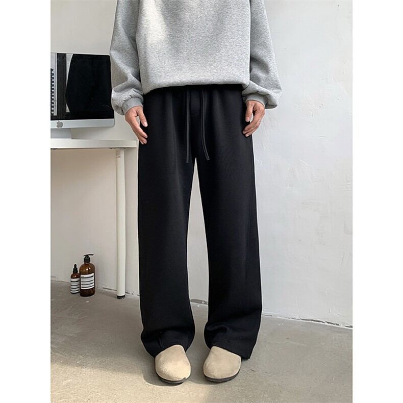 美式弯刀卫裤男春秋潮牌宽松情侣休闲裤百搭运动长裤子K0165-P37，男装休闲裤，星座308B-1