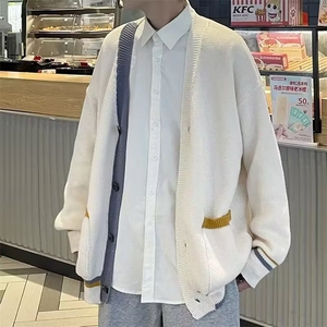 美式街头设计感圆领毛衣男慵懒风休闲针织衫M5515P50