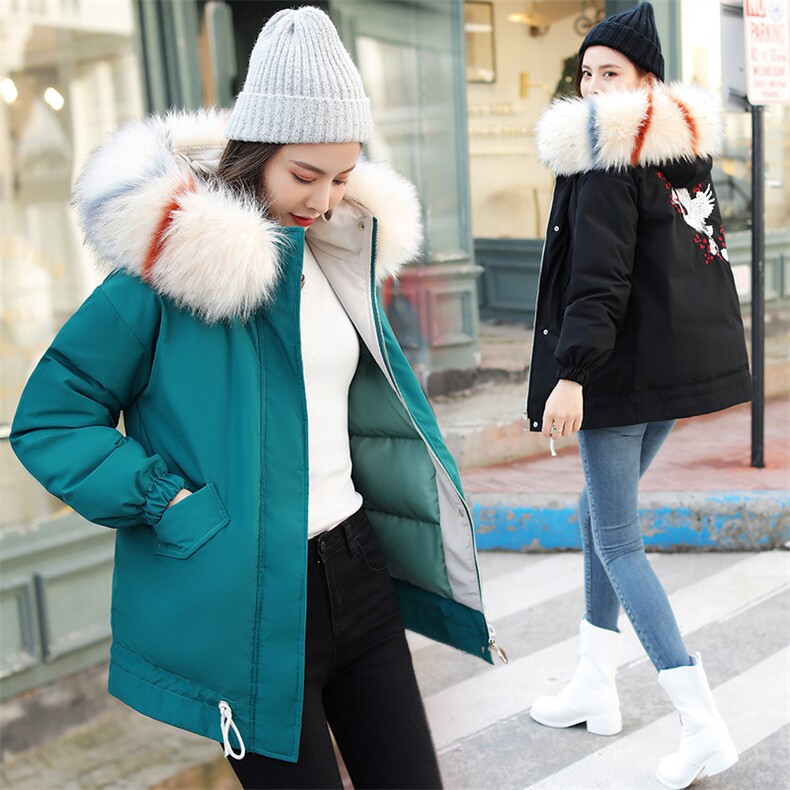 棉衣/棉服连帽other/其他拉链棉91%-95%2020年冬季长袖短款直筒，女装棉衣/棉服，香水丽阁