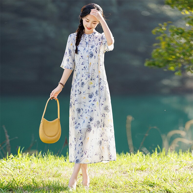 2026年春季大摆型优雅气质约会舞蹈职场街拍表演女士，女装连衣裙，江南依恋