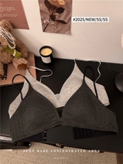 内衣女无痕小胸显大文胸无钢圈聚拢无肩带透气少女文胸罩，女装背心吊带，梦白服饰厂