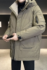 2024冬季中长款羽绒服男连帽款一手长款外套C317-YR81825-P245，男装羽绒服，电商C317