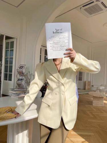 秋季新款 上新 条纹拼接泡泡袖外套,其它,LION&CAT(2F)