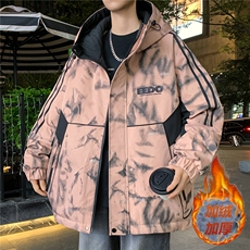 【】秋冬港风青少年加绒加厚夹克男潮牌设计感外套JK9901-P85，男装夹克，星座301D(原星座1004-8）