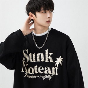 2023春新款 cityboy美式字母印花宽松圆领套头卫衣23090-P38控68图片