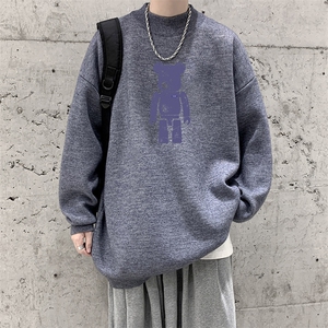 控68半高领毛衣男士大码针织衫男毛线衣男 M18242-P45 加绒款-P65图片