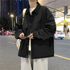 翻领外套秋季2026新款潮牌男装夹克休闲宽松上衣A436-W102-P68，男装夹克，电商A436