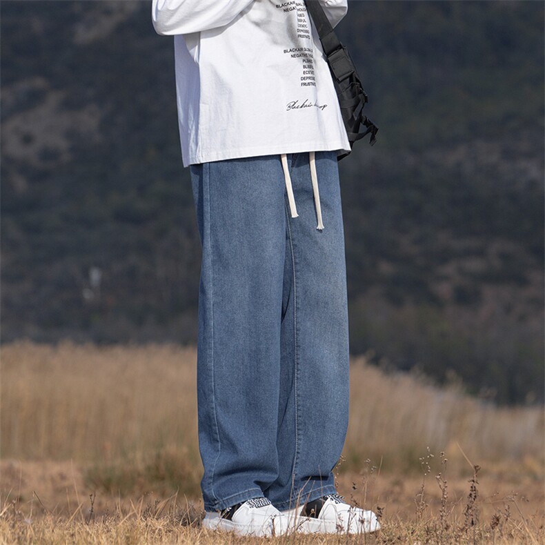 水洗直筒修身微喇牛仔裤三色高弹力高品质有大货-有加绒G136，男装牛仔裤，星座910