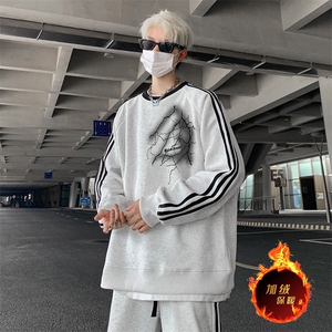 抖音得物高品质重磅全棉二开支持退换 360克宽松织带圆领卫衣0528图片