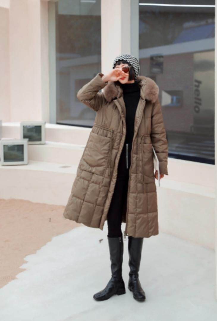 【现货】冬季新款收身长款羽绒服，女装羽绒服，得瑟空间