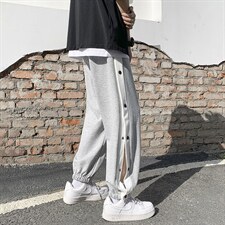 主推！排扣卫裤休闲裤运动裤宽松篮球裤男313A-1-CN04-P45控价58，男装休闲裤，星座808A-1