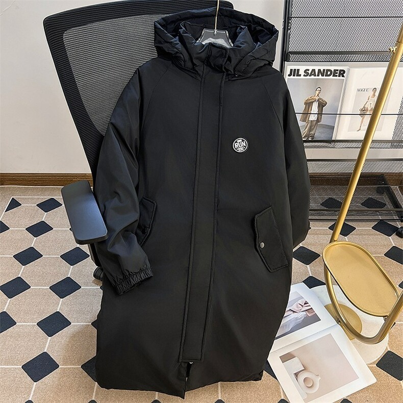 中长款棉衣男女生冬宽松加厚连帽过膝羽绒棉服外套TT541P106,男装棉衣,星座1013-5