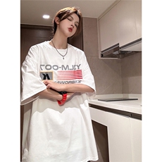 国潮印花短袖男夏季薄款潮牌宽松大码半袖体恤小众设计感休闲t恤，男装T恤，星座226-2