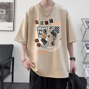麂皮绒短袖t恤男大码半袖男 JD82282-P25图片