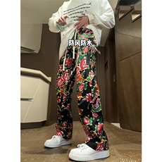抖音品质大码东北大花防水加绒冲锋裤XZ806-CK23066-P50控78，男装休闲裤，四季星座806