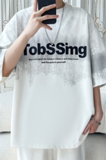 2025夏季新款旋律风车大码冰丝印花短袖T恤M-5XHT25547-特P25，男装T恤，电商A022