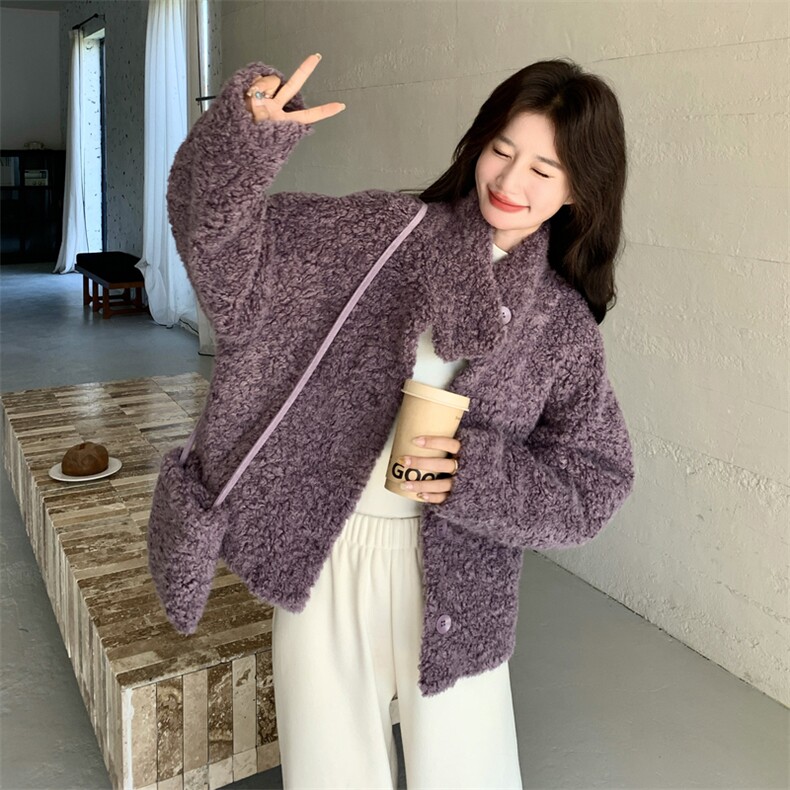 带包包羊羔毛8891P205K308,女装棉衣/棉服,2C201