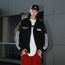 2026港风美式复古印花字母双袖三杠织带大码M-5XL夹克JK77766P75，男装夹克，星座227-7