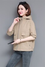 小个子风衣女短款2024新款50女装妈妈30岁40秋装外套显高150cm潮，女装风衣，姿萝菲