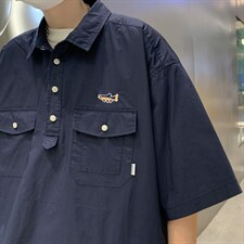 polo衫男短袖港风潮流百搭2023夏季新款ins宽松帅气衬衫W2934-P35，男装Polo衫，星座412-2