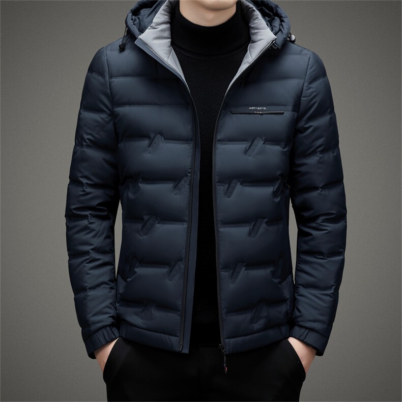 BAMJ-8950钱塘2020-2商务休闲冬季厚款连帽中年男士羽绒服P175,男装羽绒服,钱塘207-2