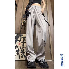 网络图现货休闲裤男女夏季显高鹿野中性风长裤R129-P35，男装休闲裤，星座1005-4