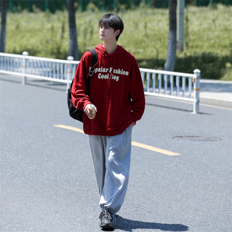 2025秋季日系cityboy连帽卫衣慵懒风上衣618A-WY25-P45控65,男装卫衣,星座914-4