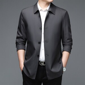 2023新款春季中年男士外套百搭夹克衫休闲宽松爸爸装上衣，男装夹克，电商B212（原钱塘6029）