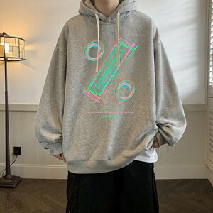 纯棉连帽卫衣男大码运动帽衫宽松薄WY2171-P35 加绒款-P40图片