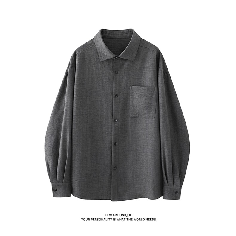 2026秋季新款长袖衬衣-5Q4058-TP2548免烫通勤休闲纹理感衬衫，男装衬衫，电商A102